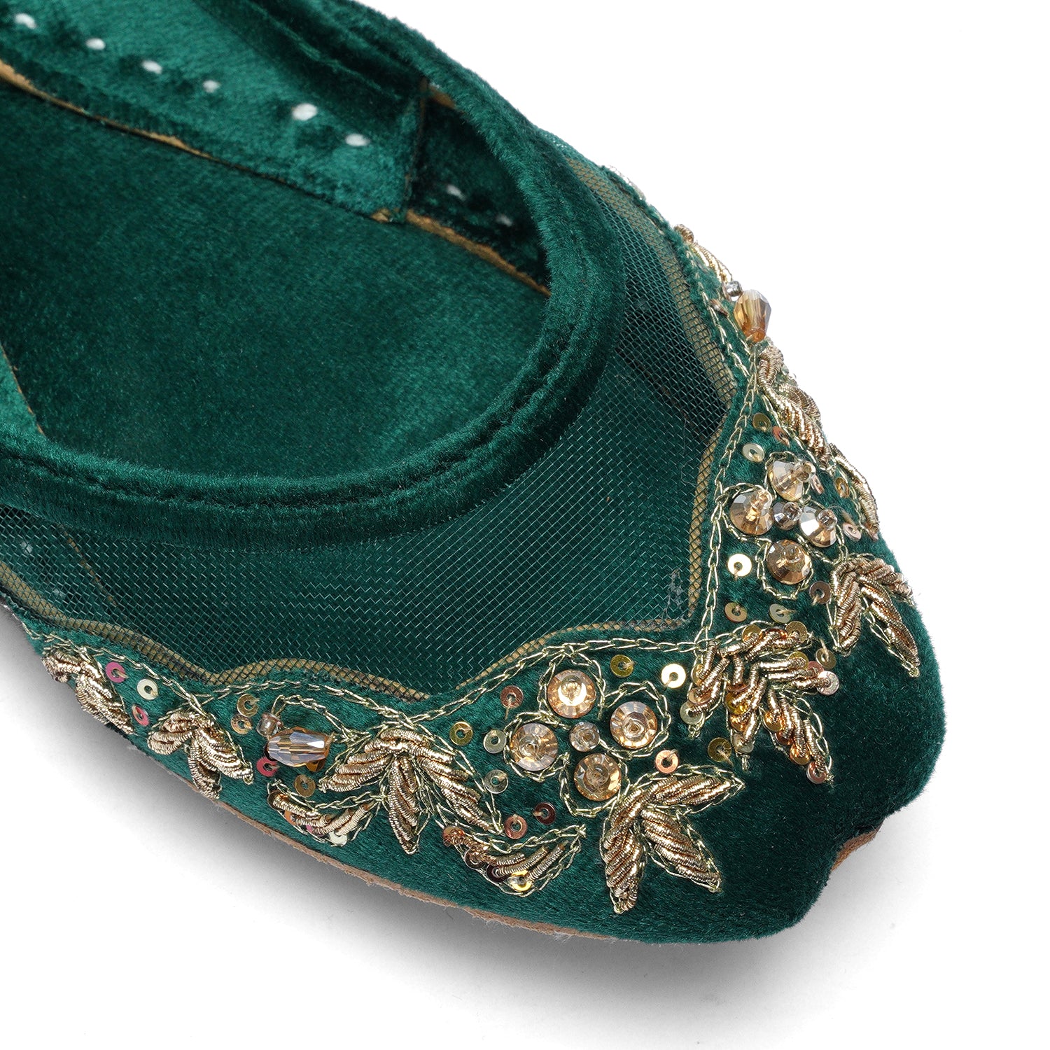 Emerald Net Embalish Khussa