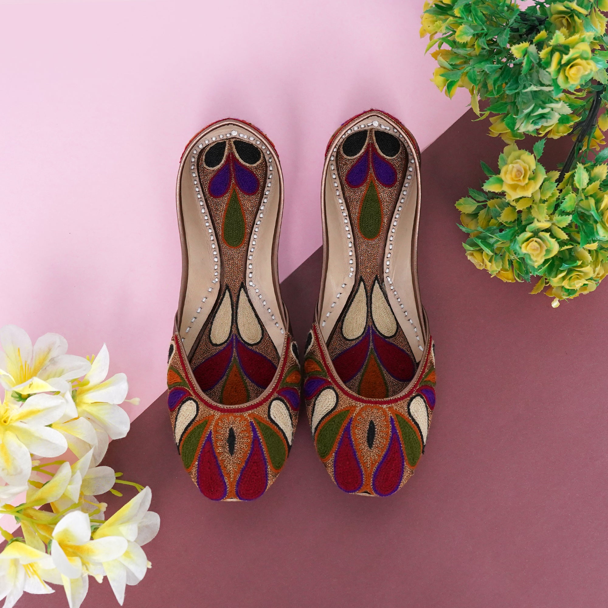 Traditional gold embroided khusaa