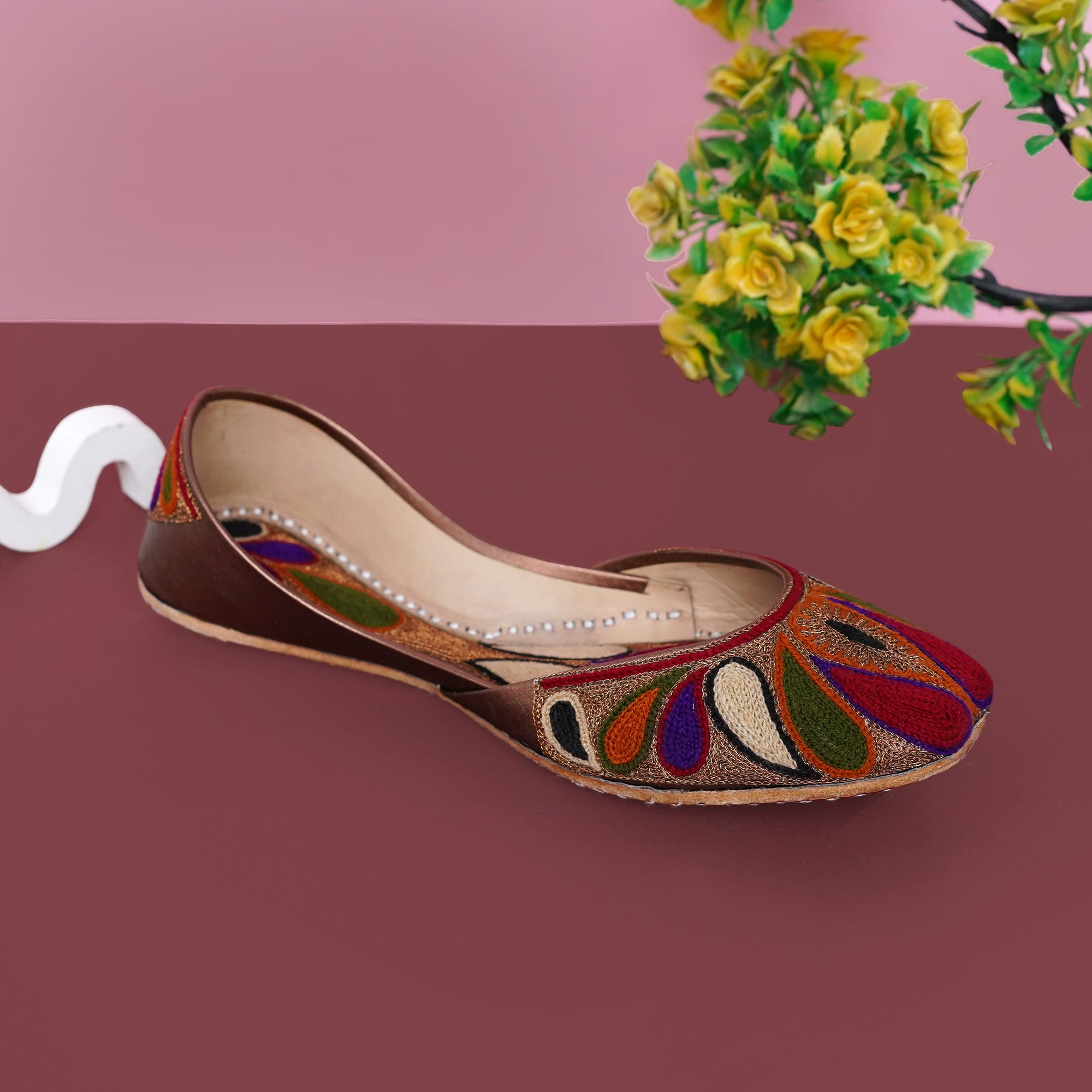 Traditional gold embroided khusaa