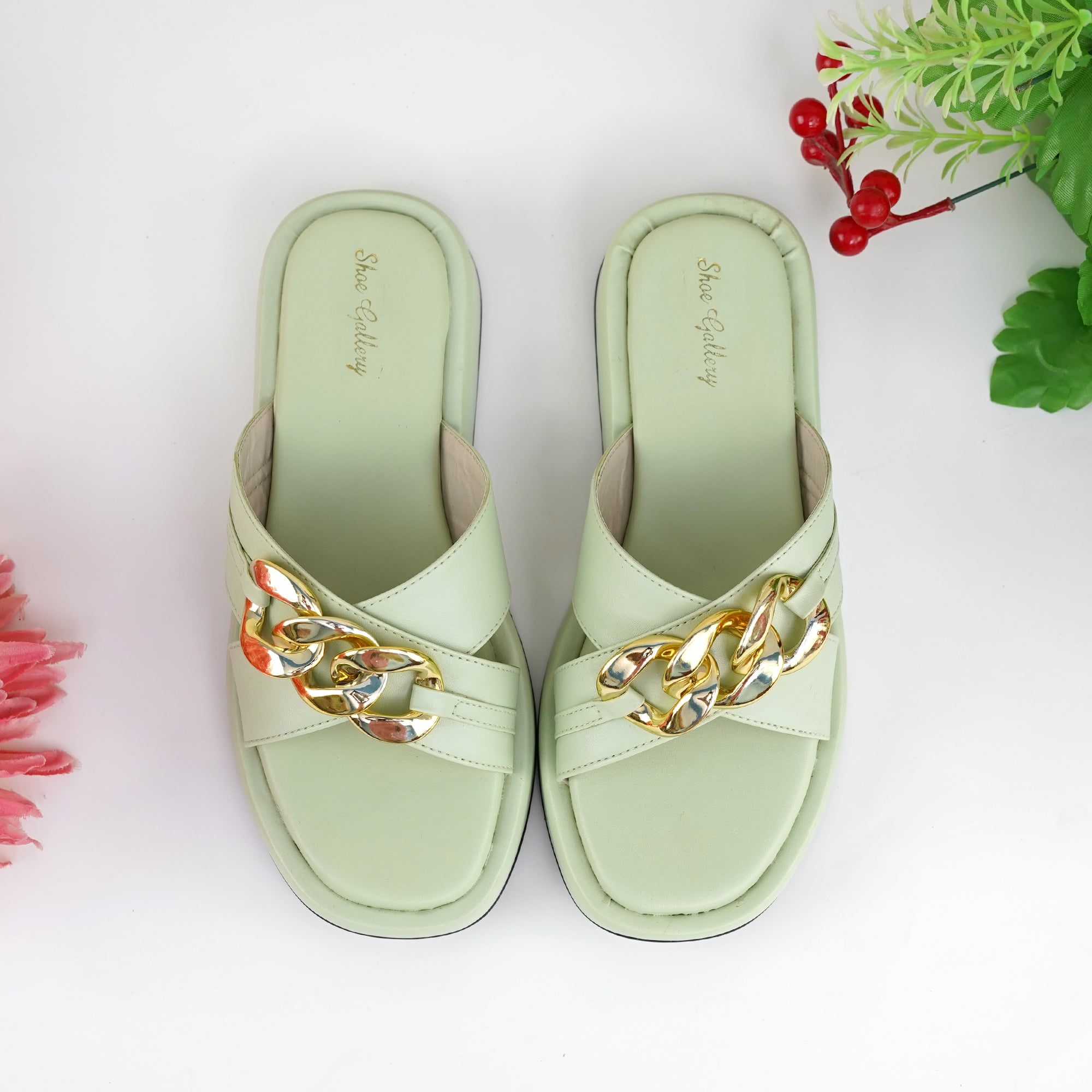Buckle slides Mint Green