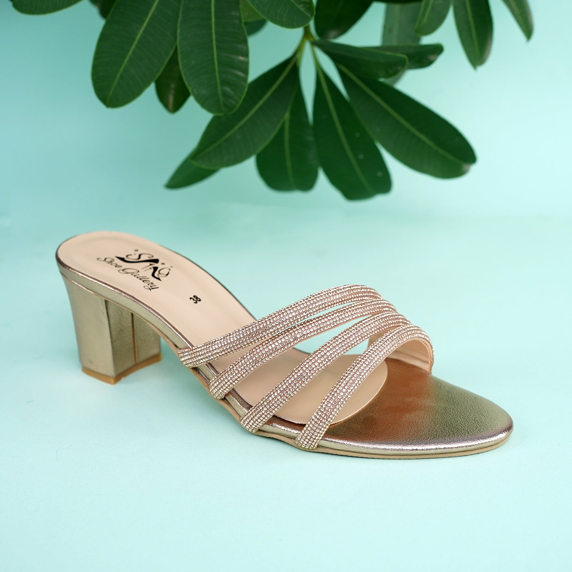 Kyra Peach Block Heel