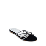 Gem-Embellish Chain Chappal | Silver