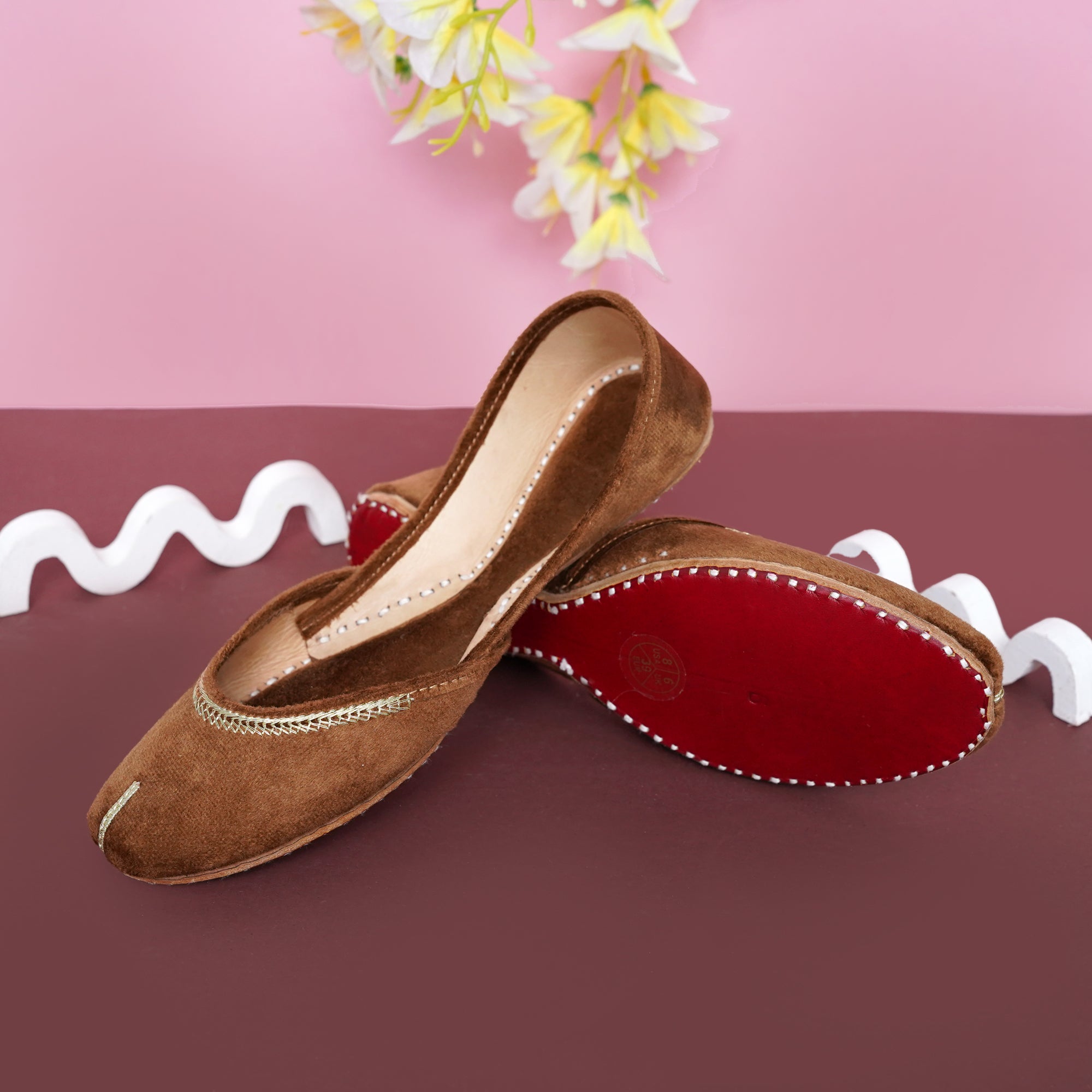 Brown Velvet Khusa