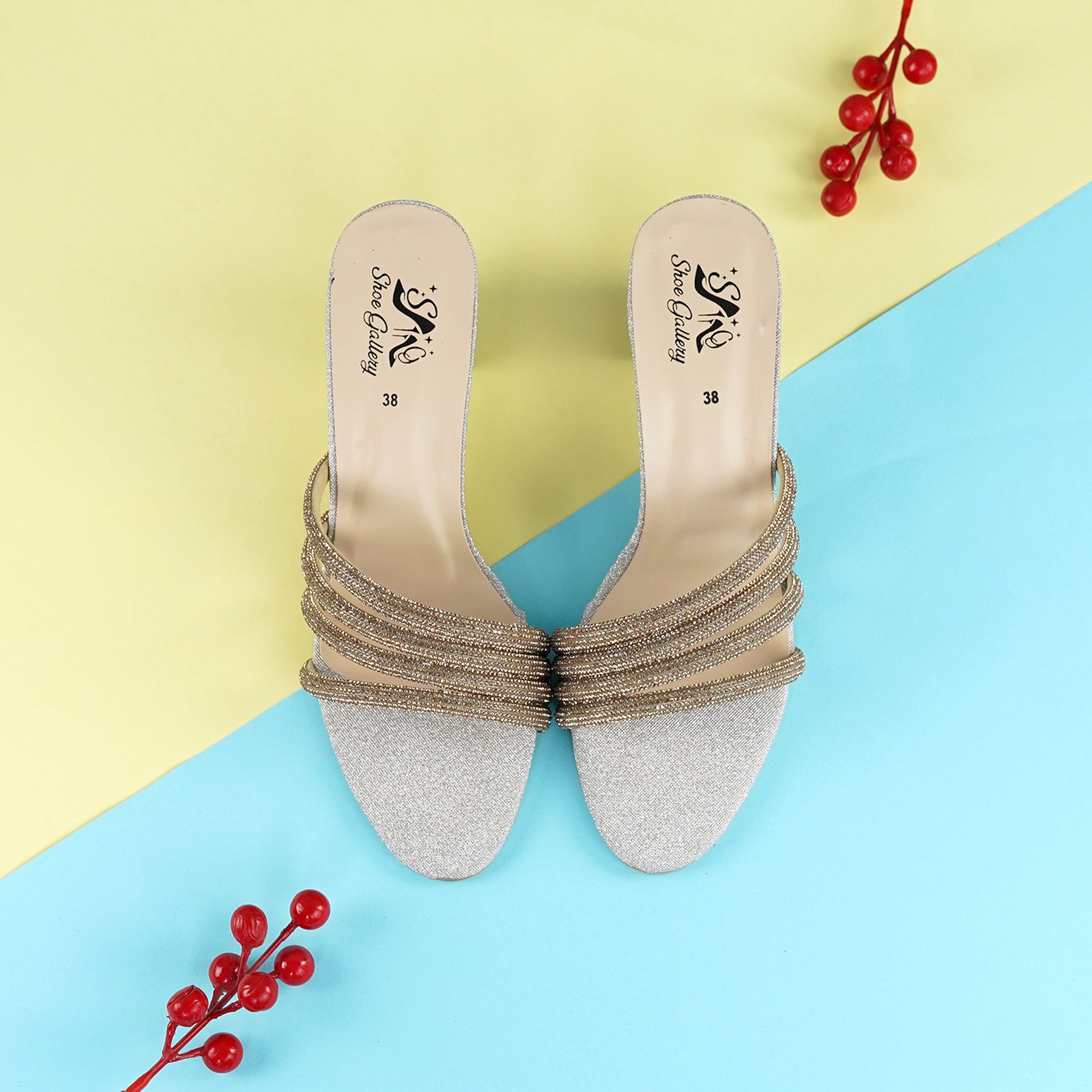 Kyra Golden Block Heel