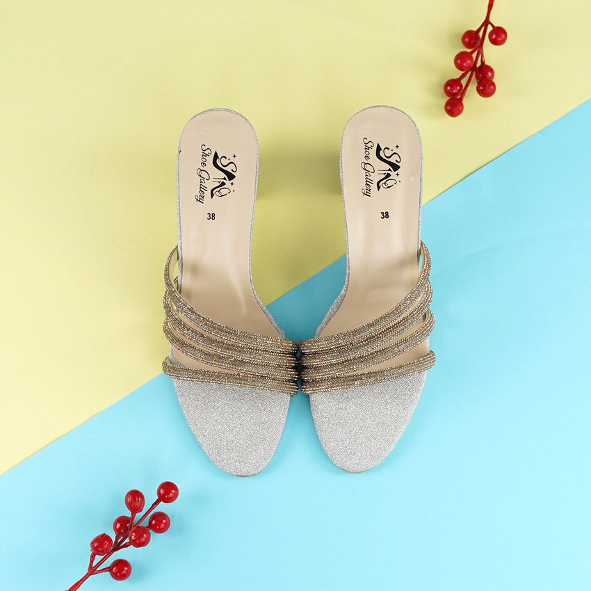 Kyra Golden Block Heel