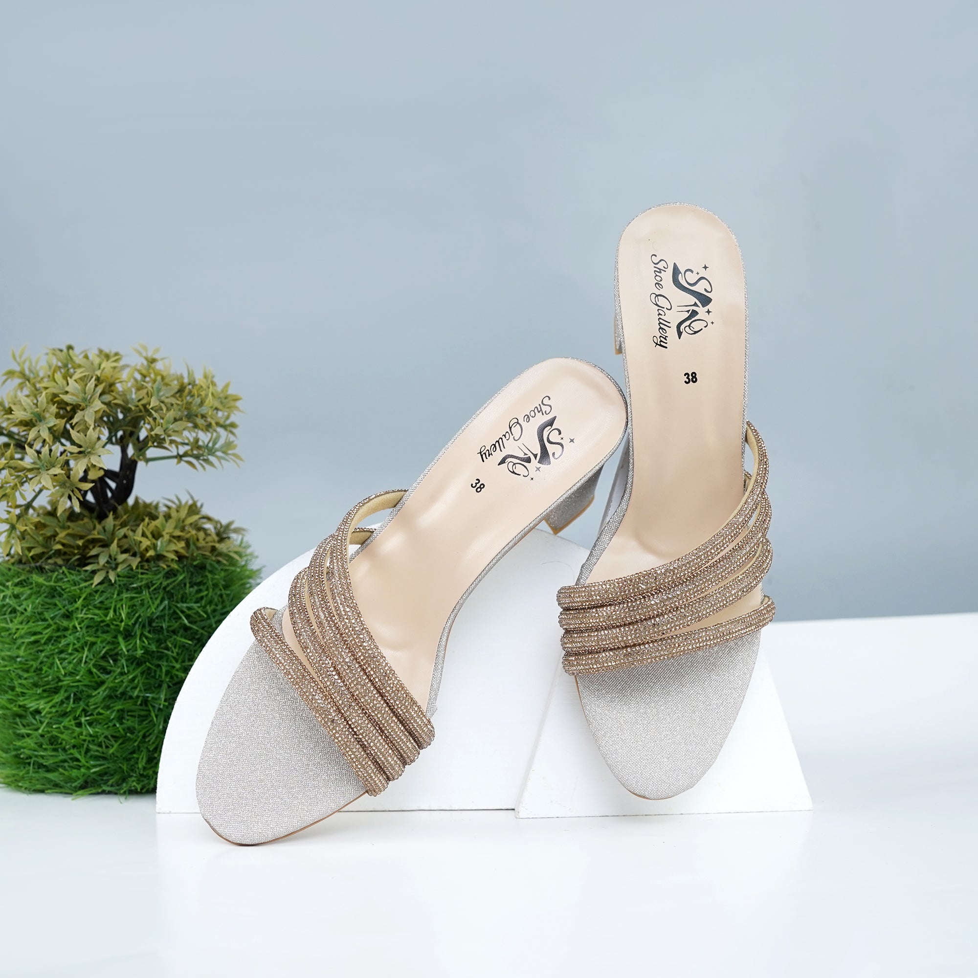 Kyra Golden Block Heel