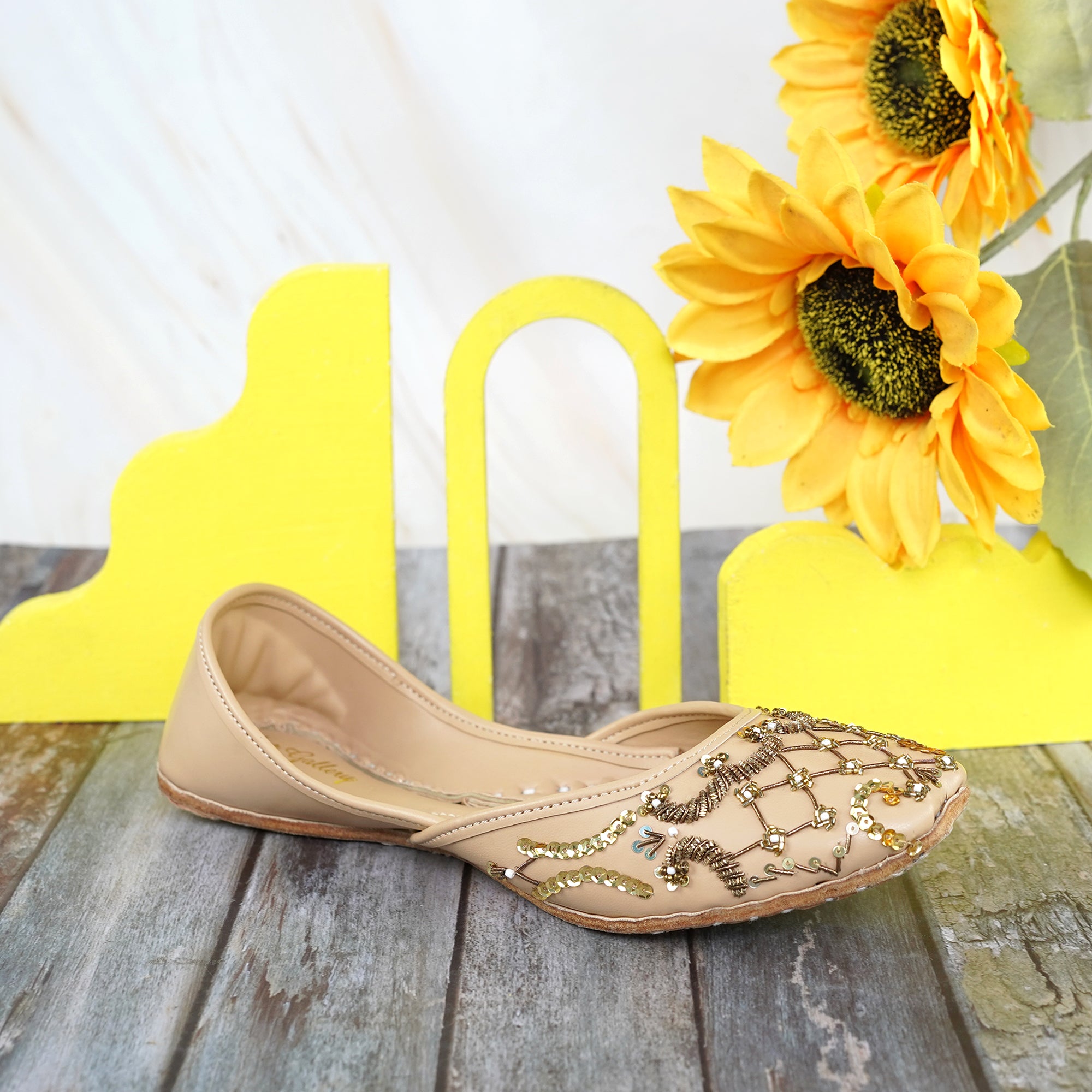 Desert embellished khussa