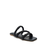 Zigzag Flat Chappal | Black