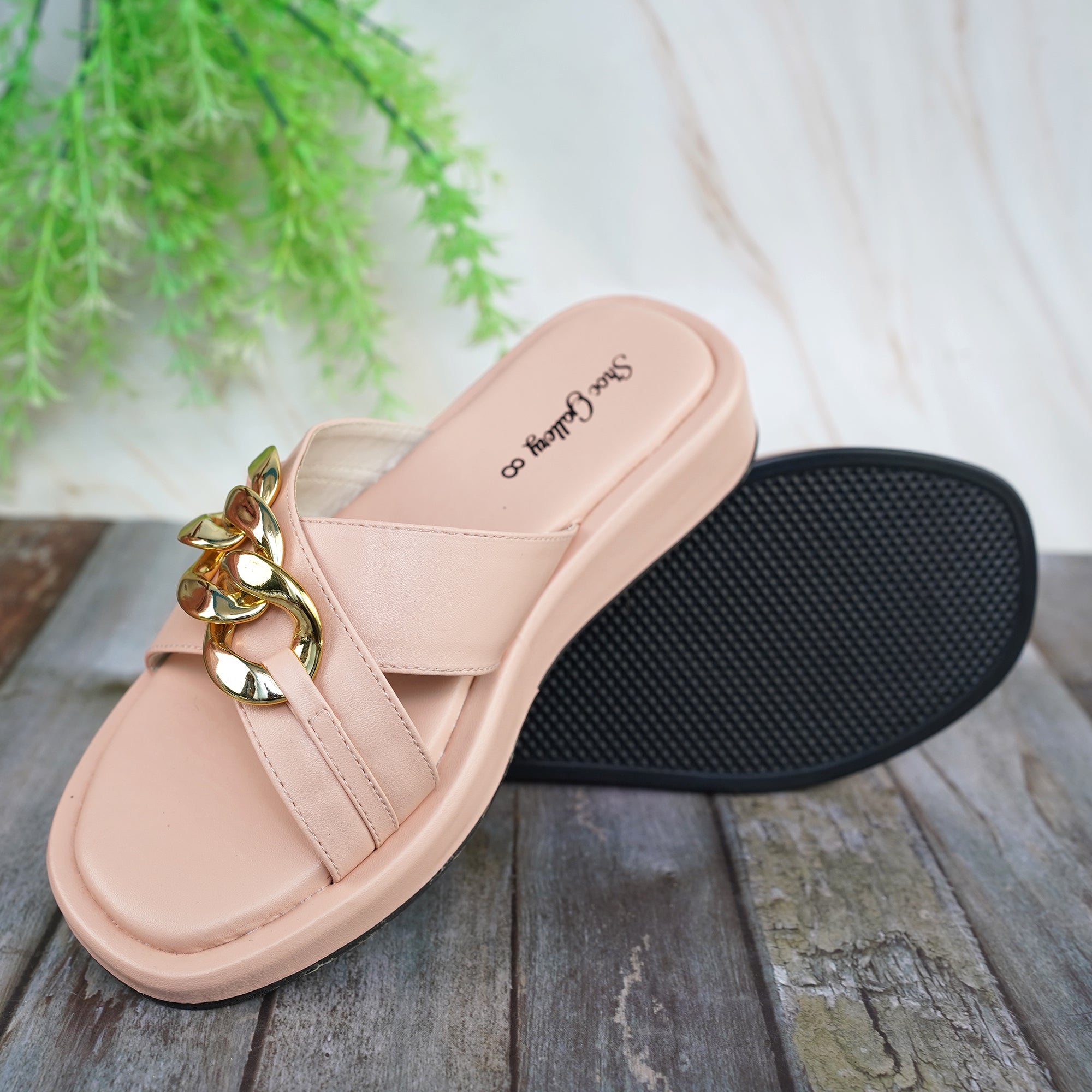 Buckle slides Pink