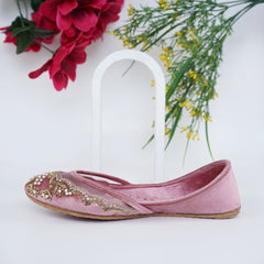 Pink Net Embalish Khussa