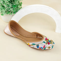 Flora woven white khusa