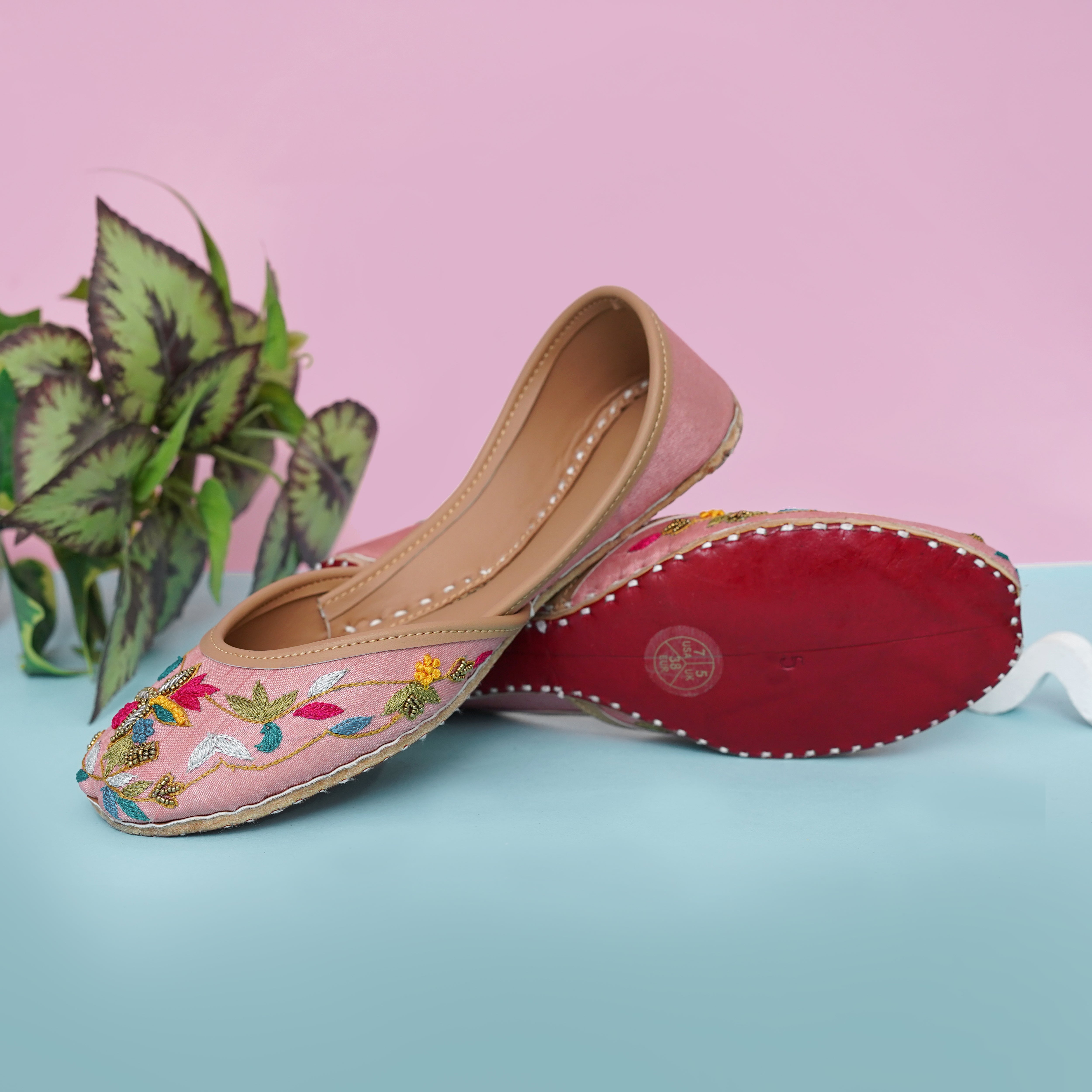 Flora woven pink khusa