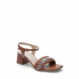 Chain Embellish Block Heel | Brown