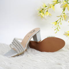 Kyra Silver Block Heel