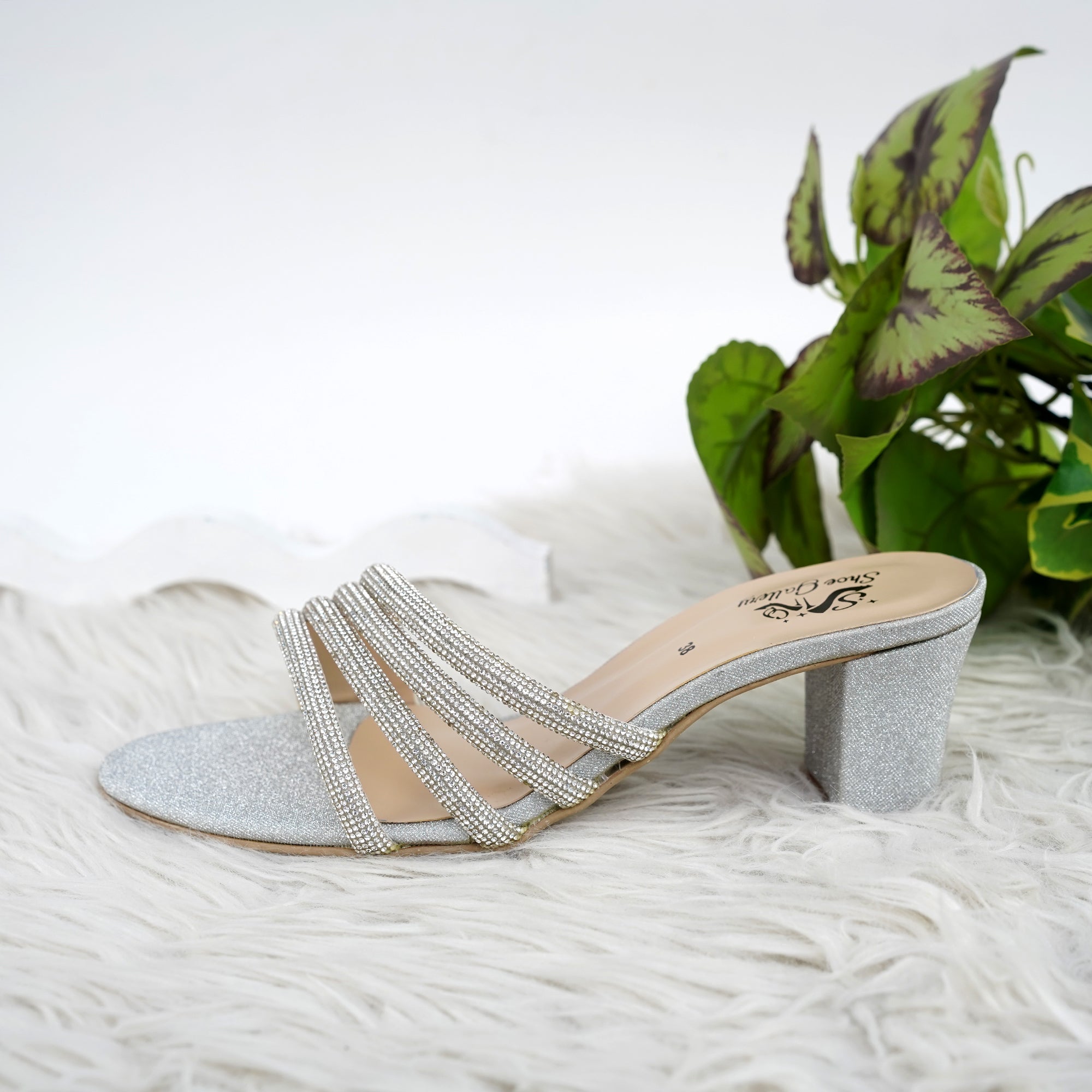 Kyra Silver Block Heel