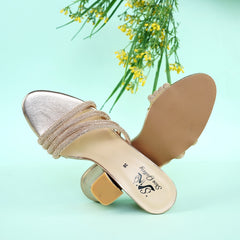 Kyra Peach Block Heel