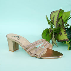 Kyra Peach Block Heel