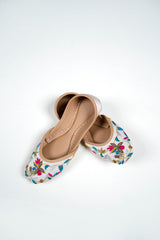 Flora woven white khusa